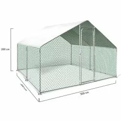 Nouveau 🔔 IDMARKET Enclos poulailler 18 m² parc grillagé 6x3 M acier galvanisé 🤩 14 Nouveau 🔔 IDMARKET Enclos poulailler 18 m² parc grillagé 6x3 M acier galvanisé 🤩 -Bon plan Animalerie 3662897010684 6 4