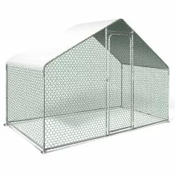 Meilleure affaire ✨ IDMARKET Enclos poulailler 3 m² parc grillagé 2,20x1,4 M acier galvanisé ❤️