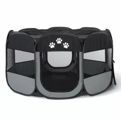 Tout neuf 😍 IDMARKET Enclos pliable pour animaux parc chien et chat 110 x 110 x 64 CM ⌛
