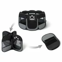 Tout neuf 😍 IDMARKET Enclos pliable pour animaux parc chien et chat 110 x 110 x 64 CM ⌛ 15 Tout neuf 😍 IDMARKET Enclos pliable pour animaux parc chien et chat 110 x 110 x 64 CM ⌛ -Bon plan Animalerie 3662897054510 7