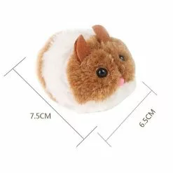 Meilleure vente ✨ Totalcadeau Hamster vibrant jouet pour chat fonctionnant sans pile marron 🔥 -Bon plan Animalerie 3664996339062 4
