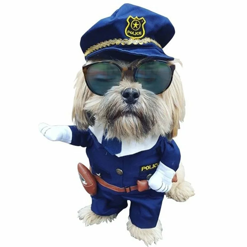 Meilleure vente 👏 Totalcadeau Déguisement pour chien agent de police Costume 🥰 3 Meilleure vente 👏 Totalcadeau Déguisement pour chien agent de police Costume 🥰