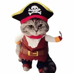 Offres 🔔 Totalcadeau Costume Pirate pour Chat Déguisement avec cape ⭐
