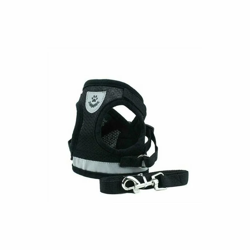 Top 10 🎉 Passionimaux59 Harnais Souple Respirant Réfléchissant + Laisse pour Chien Chiot Chat - Noir - M 🎁 3 Top 10 🎉 Passionimaux59 Harnais Souple Respirant Réfléchissant + Laisse pour Chien Chiot Chat - Noir - M 🎁