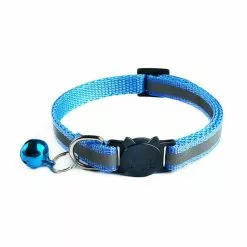 Offres 😀 Passionimaux59 Collier Nylon Réfléchissant Anti Étranglement Pour Chat Chaton avec Grelot - Bleu Clair ⭐ -Bon plan Animalerie 3701491702790 1