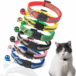 Offres 😀 Passionimaux59 Collier Nylon Réfléchissant Anti Étranglement Pour Chat Chaton avec Grelot - Bleu Clair ⭐ -Bon plan Animalerie 3701491702790 6