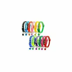 De gros ✨ Passionimaux59 Collier Nylon pattes de chien pour Chien Chat Chiot Chaton Réglable avec Grelot - Rouge 🎁