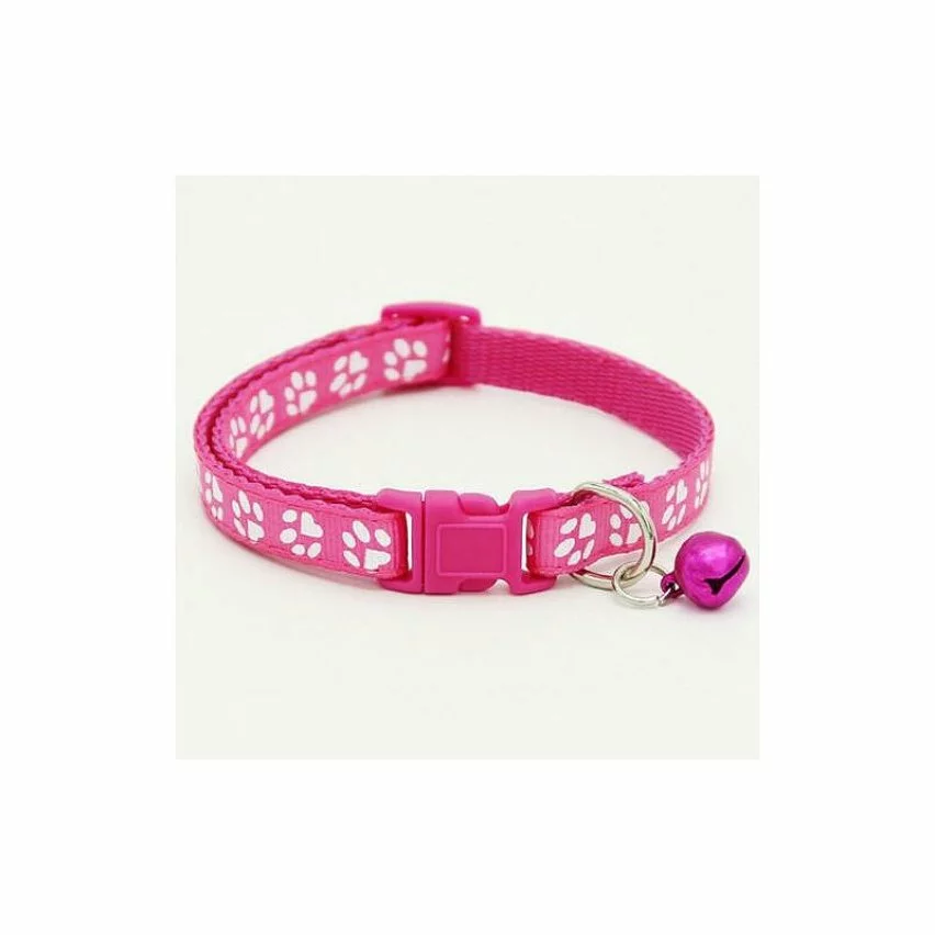 Meilleure affaire 🔥 Passionimaux59 Collier Nylon pattes de chien pour Chien Chat Chiot Chaton Réglable avec Grelot - Rose Foncé ❤️ 3 Meilleure affaire 🔥 Passionimaux59 Collier Nylon pattes de chien pour Chien Chat Chiot Chaton Réglable avec Grelot - Rose Foncé ❤️