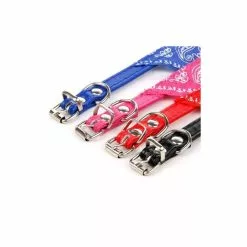 Offres 🛒 Passionimaux59 Collier Cuir PU avec Bandana pour Chien ou Chat - Rose Foncé - S ⌛ -Bon plan Animalerie 3701491703254 4 2