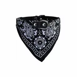 Remise ⌛ Passionimaux59 Collier Cuir PU avec Bandana pour Chien ou Chat - Noir - L ✨ -Bon plan Animalerie 3701491703261 1 3