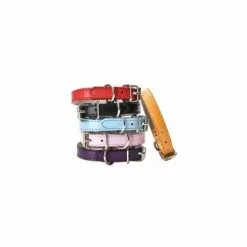 Vente flash 🤩 Passionimaux59 Collier Pour Chien Chiot Chat Cuir PU Réglable - Rouge - XXS ✔️