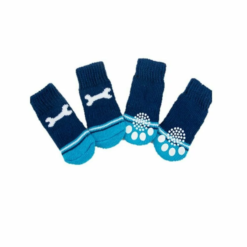Grosses soldes ⭐ Passionimaux59 Lot de 4 Chaussettes Confortable antidérapante pour Chien Chiots ou Chat - Os bleu - 3 ❤️ 3 Grosses soldes ⭐ Passionimaux59 Lot de 4 Chaussettes Confortable antidérapante pour Chien Chiots ou Chat - Os bleu - 3 ❤️