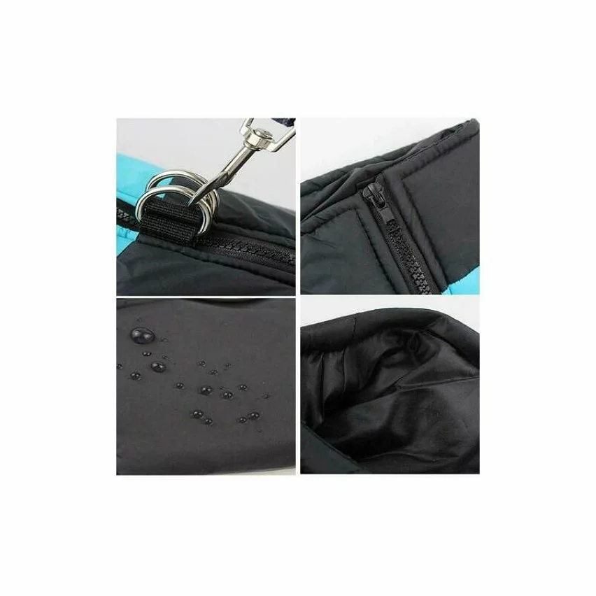 Promo ⭐ Passionimaux59 Manteau Doudoune Matelassé Imperméable Pour Chien Chat Hiver - Bleu/ bleu foncé - 3XL 😉 6 Promo ⭐ Passionimaux59 Manteau Doudoune Matelassé Imperméable Pour Chien Chat Hiver - Bleu/ bleu foncé - 3XL 😉 – Image 4