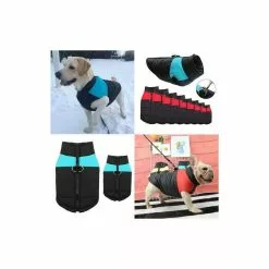 Acheter 👏 Passionimaux59 Manteau Doudoune Matelassé Imperméable Pour Chien Chat Hiver - Bleu/ bleu foncé - 4XL 😍 -Bon plan Animalerie 3701491706255 7 15