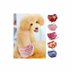 Grosses soldes ✨ Passionimaux59 Couche-Culotte 3D Bandes Hygiénique Pour Chien Réglable Lavable Réutilisable - Bleu/ bleu foncé - L 🤩 -Bon plan Animalerie 3701491706613 5 2
