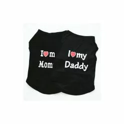 Meilleure affaire 👍 Passionimaux59 Vêtement T-shirt Coton été I Love my Daddy pour Chien Chiot Chat 7 Couleurs - Noir - S 🧨 -Bon plan Animalerie 3701491707757 1 2