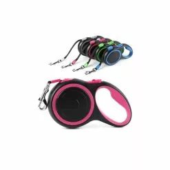 Tout neuf 😍 Passionimaux59 Laisse à Enrouleur Rétractable Automatique Pour Chien Chat en Nylon - Rose 🔔 -Bon plan Animalerie 3701491709140 1 3