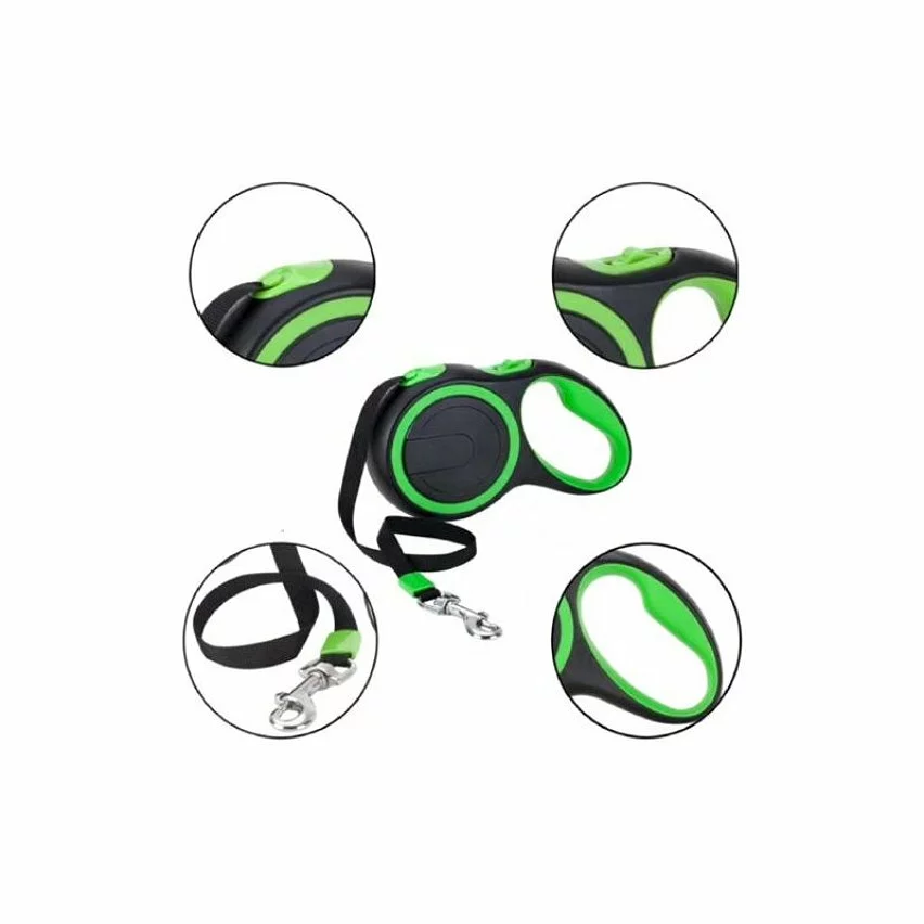 Tout neuf 😀 Passionimaux59 Laisse à Enrouleur Rétractable Automatique Pour Chien Chat en Nylon - Vert ⭐ 5 Tout neuf 😀 Passionimaux59 Laisse à Enrouleur Rétractable Automatique Pour Chien Chat en Nylon - Vert ⭐ – Image 3