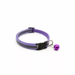 Sortie 😀 Passionimaux59 Collier Nylon réfléchissant Pour Chien Chat Chaton Chiot avec Grelot Large 1,5CM - Violet 💯 -Bon plan Animalerie 3701491710580 2