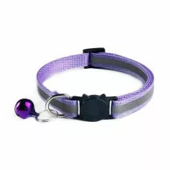 Meilleure vente ✨ Passionimaux59 Collier Nylon Réfléchissant Anti Étranglement Pour Chat Chaton avec Grelot - Violet 🥰