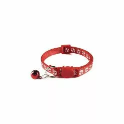 Meilleur prix 🥰 Passionimaux59 Collier Anti-Etranglement pattes de chats Pour Chat Avec Grelot Détachable Boucle De Sécurité - Rouge 🧨