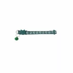 Meilleure vente ⭐ Passionimaux59 Collier Anti-Etranglement pattes de chats Pour Chat Avec Grelot Détachable Boucle De Sécurité - Vert Foncé 🌟