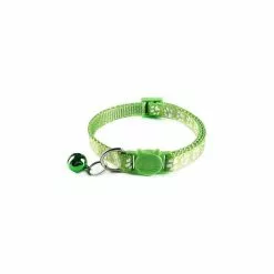 Nouveau 😉 Passionimaux59 Collier Anti-Etranglement pattes de chats Pour Chat Avec Grelot Détachable Boucle De Sécurité - Vert Clair 🎁