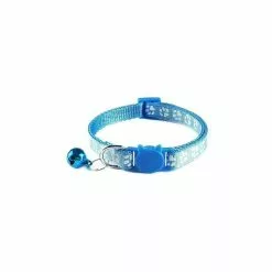 De gros 😉 Passionimaux59 Collier Anti-Etranglement pattes de chats Pour Chat Avec Grelot Détachable Boucle De Sécurité - Bleu Clair ⭐