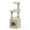 Sortie 🤩 VOUNOT Arbre à Chat 88cm avec Corde Griffoir Plateforme Niche Beige ⭐ -Bon plan Animalerie 6973424411476 1
