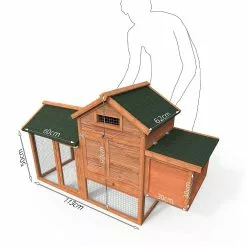 Budget ✨ VOUNOT Poulailler en Bois avec Pondoir et Perchoir Accueillant 2 Poules 🥰 -Bon plan Animalerie 8431252021017 5